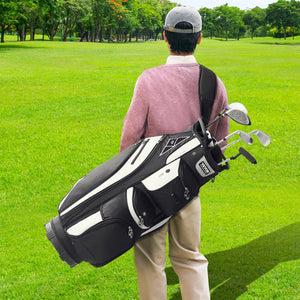 Golf Cart Bag 14-Way Divider | 13 Pockets | 600D Polyester | With Handles, Dust Cover & Detachable Straps | Black Colour-Block