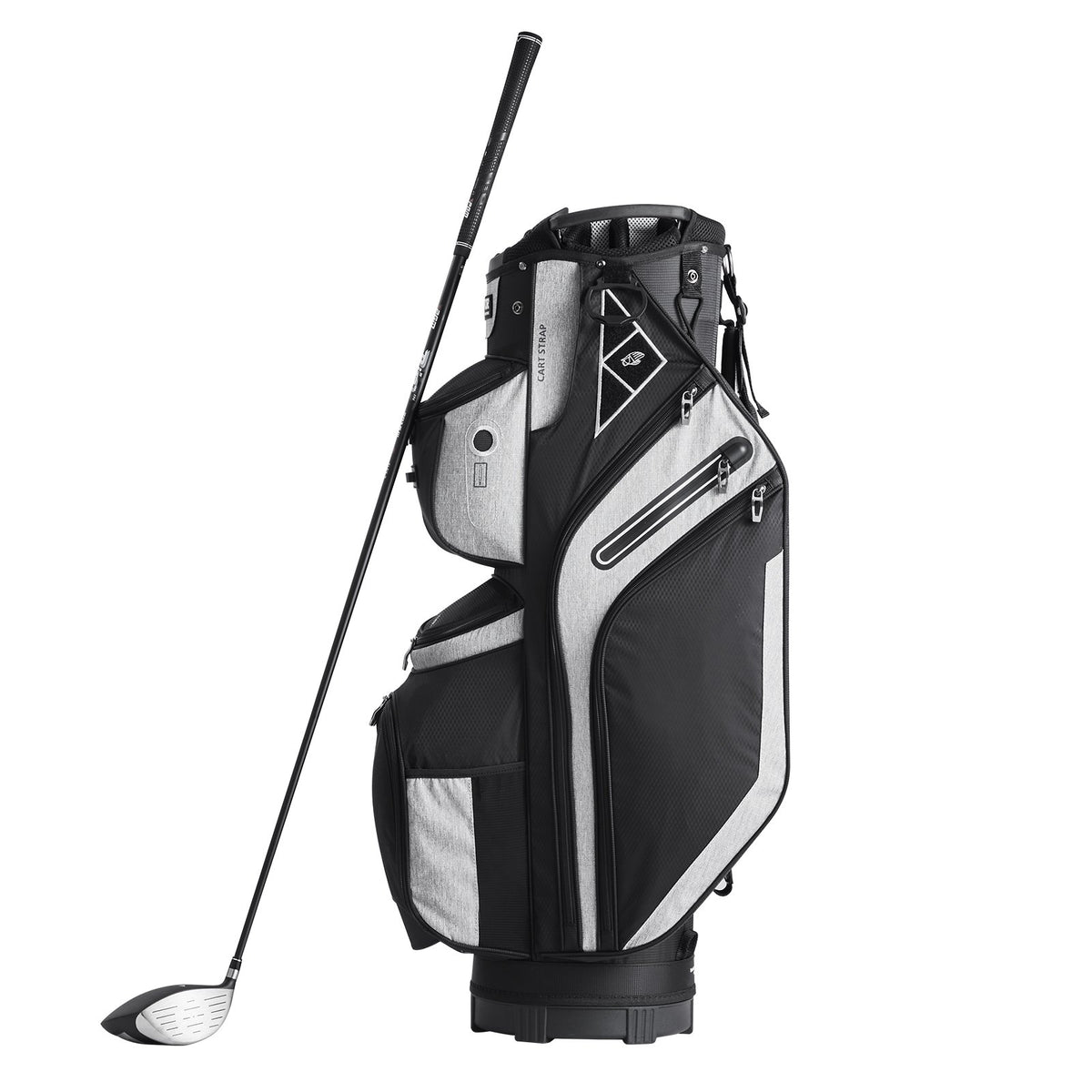 Golf Cart Bag 14-Way Divider | 13 Pockets | 600D Polyester | With Handles, Dust Cover & Detachable Straps | Black Colour-Block