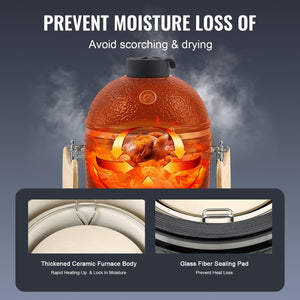 Portable Charcoal Grill | Stainless Steel BBQ Grill with Cart & Cover | Outdoor Smoker for Camping & Backyard