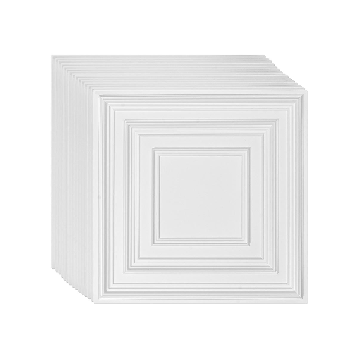 Ceiling Tiles | 12-Pack 24x24" PVC White Peg Pattern Panels