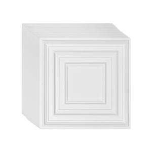 Ceiling Tiles | 12-Pack 24x24" PVC White Peg Pattern Panels