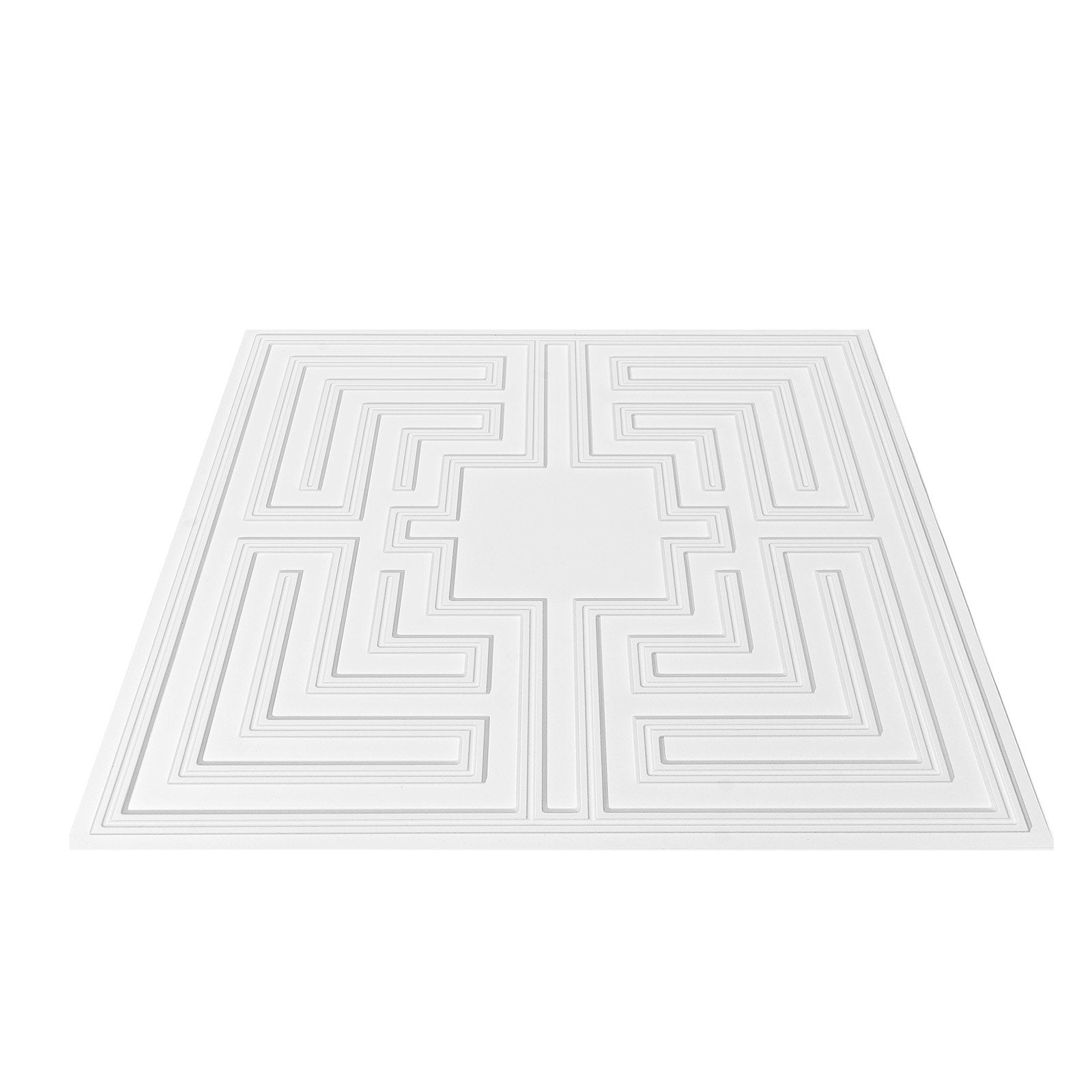 Ceiling Tiles | 12-Pack 24x24" PVC White Echo Pattern Panels