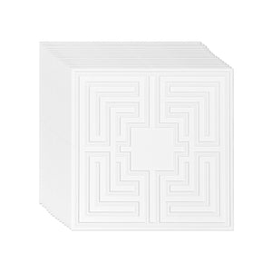 Ceiling Tiles | 12-Pack 24x24" PVC White Echo Pattern Panels