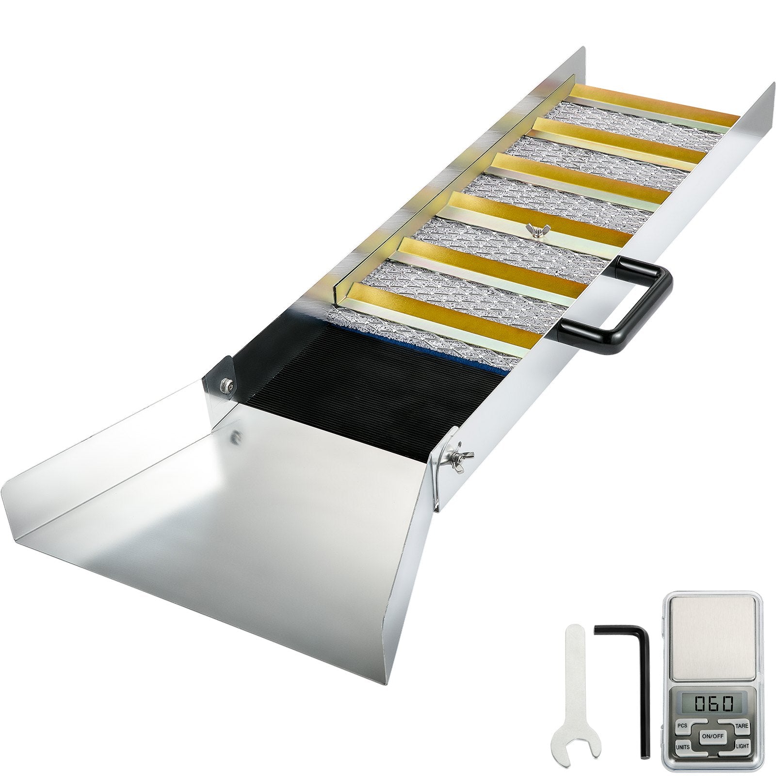Aluminum Sluice Box 36" | Lightweight Gold Prospecting Box with Miner's Moss