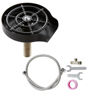 Glass Rinser | 10-Hole 360° Rotating Cup Washer with ABS Holder