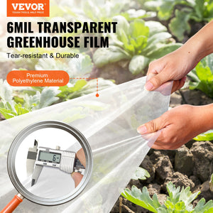 Greenhouse Plastic Film | 12x50 ft Clear 6 Mil Polyethylene