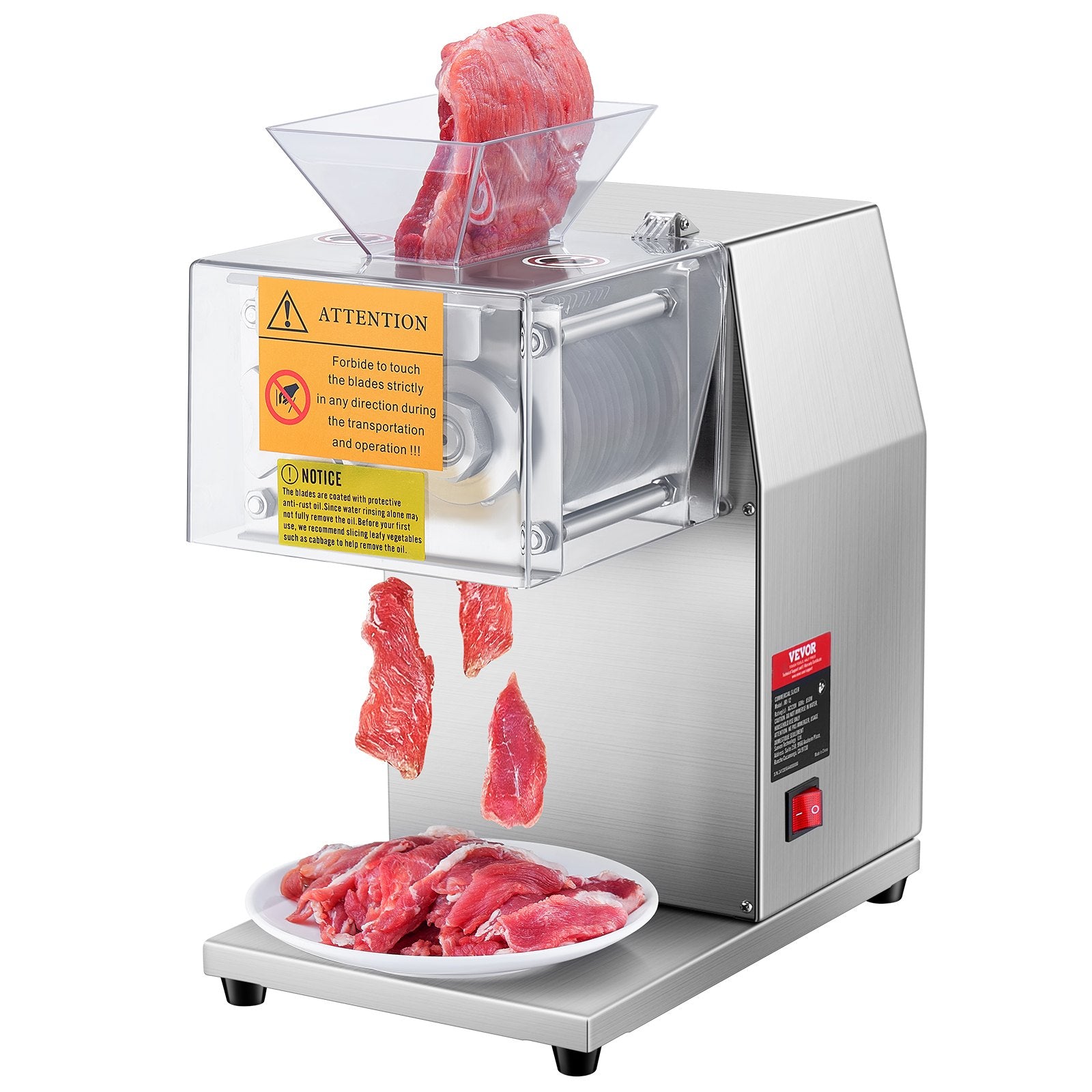 Meat Cutter Machine 850W | Commercial Stainless Steel Slicer