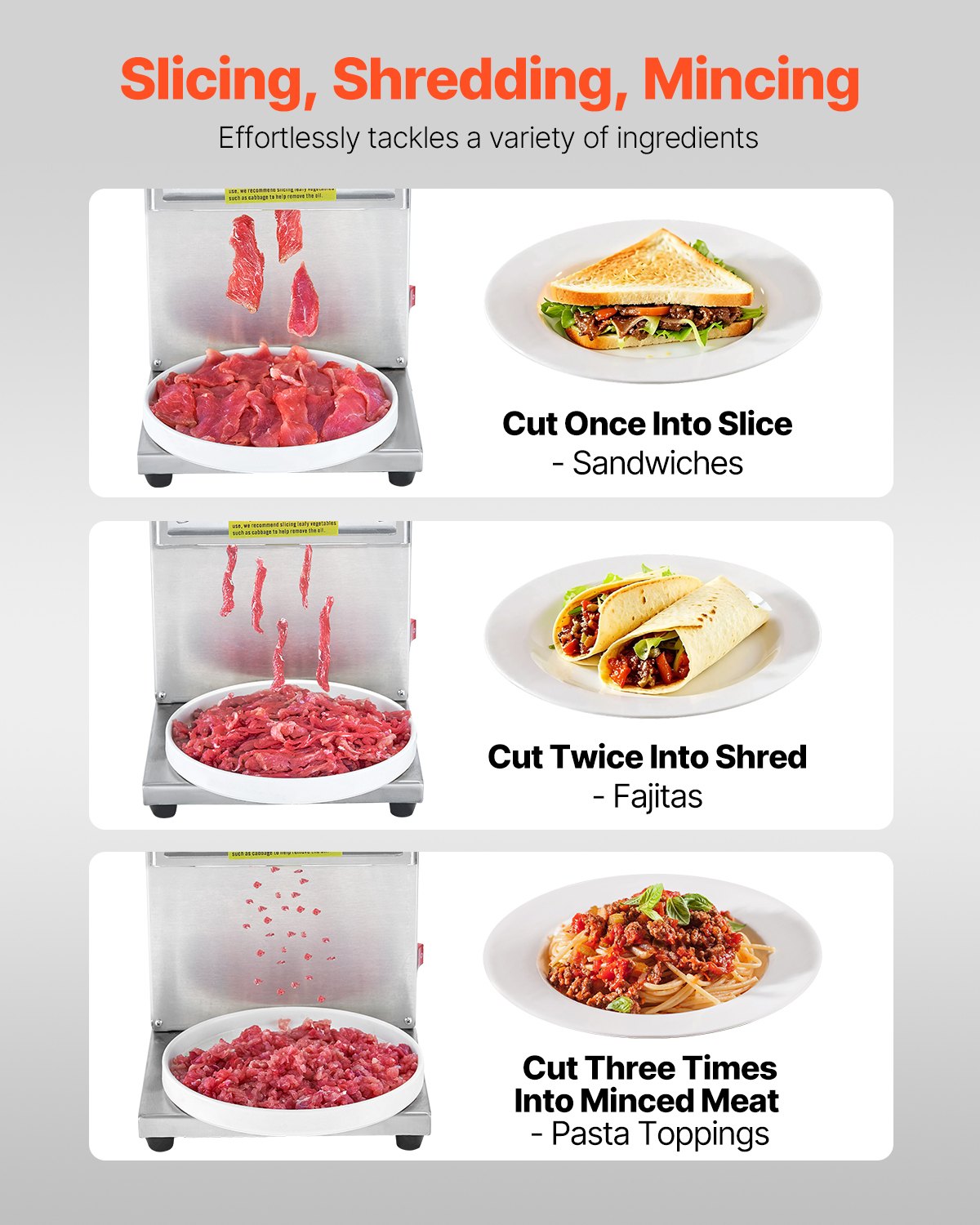 Meat Cutter Machine 850W | Commercial Stainless Steel Slicer