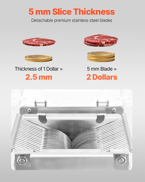 Meat Cutter Machine 850W | Commercial Stainless Steel Slicer