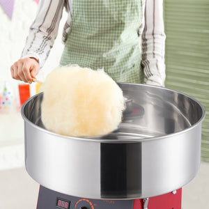 Cotton Candy Machine | 1000W Commercial Candy Floss Maker with Bowl & Scoop | Home & Party Use – Red