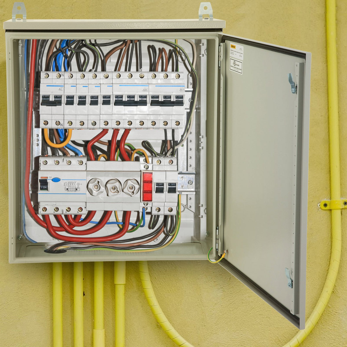 Electrical Enclosure Box | NEMA 4 Outdoor Steel Cabinet | 24"x24"x12" UL Rated