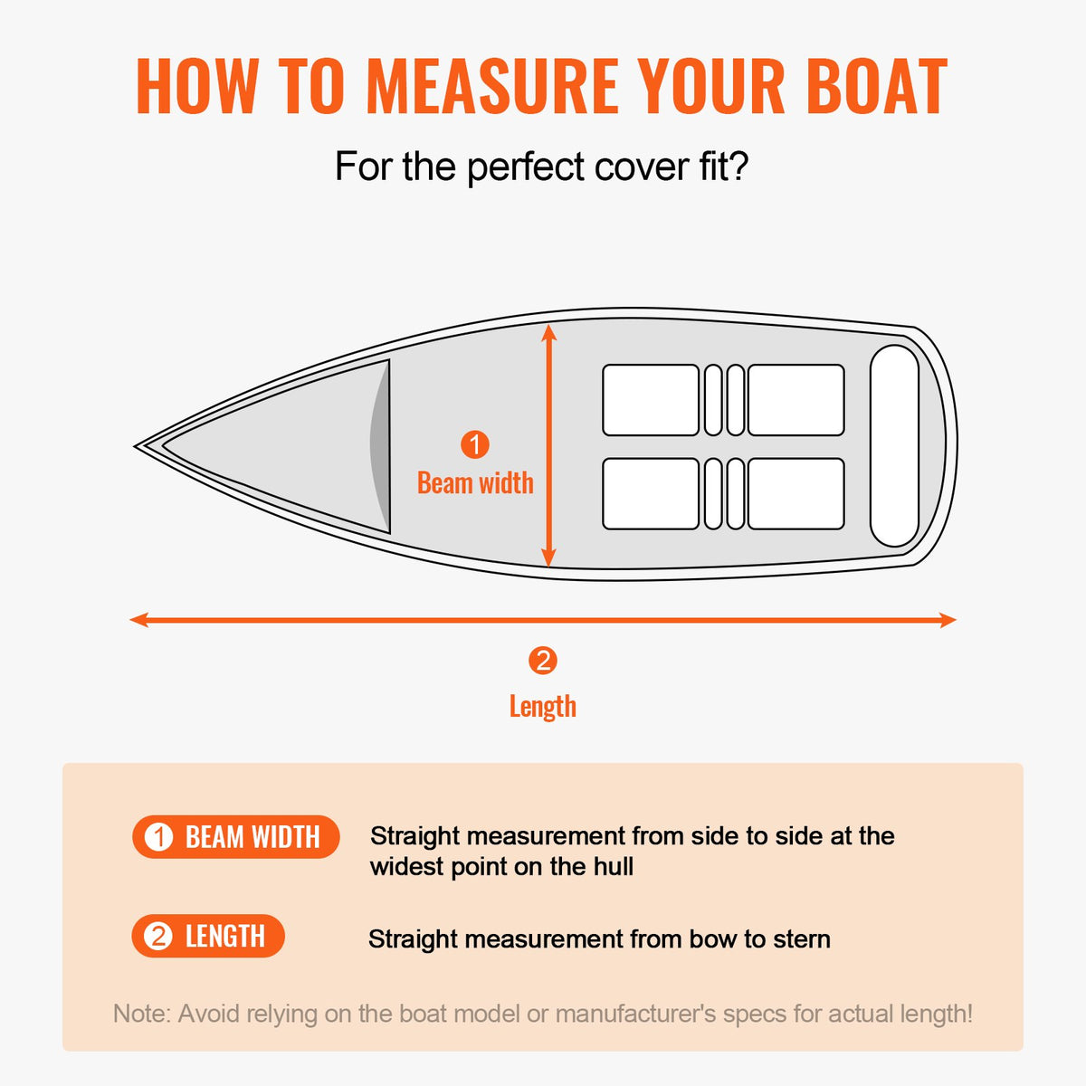 Boat Cover | 600D Waterproof for 23–24ft V-Hull & Tri-Hull Runabout