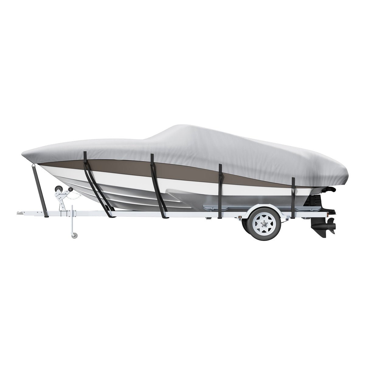 Boat Cover | 600D Waterproof for 23–24ft V-Hull & Tri-Hull Runabout