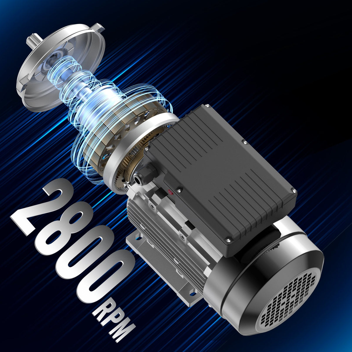 Electric Motor 2.2KW 2800RPM | Single Phase AC Motor | 24mm Shaft | CW/CCW Rotation | For Agricultural & Industrial Equipment