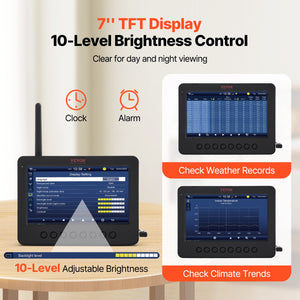 Wi-Fi Weather Station | 7-in-1 with 177.8mm TFT Display & Outdoor Wireless Sensor