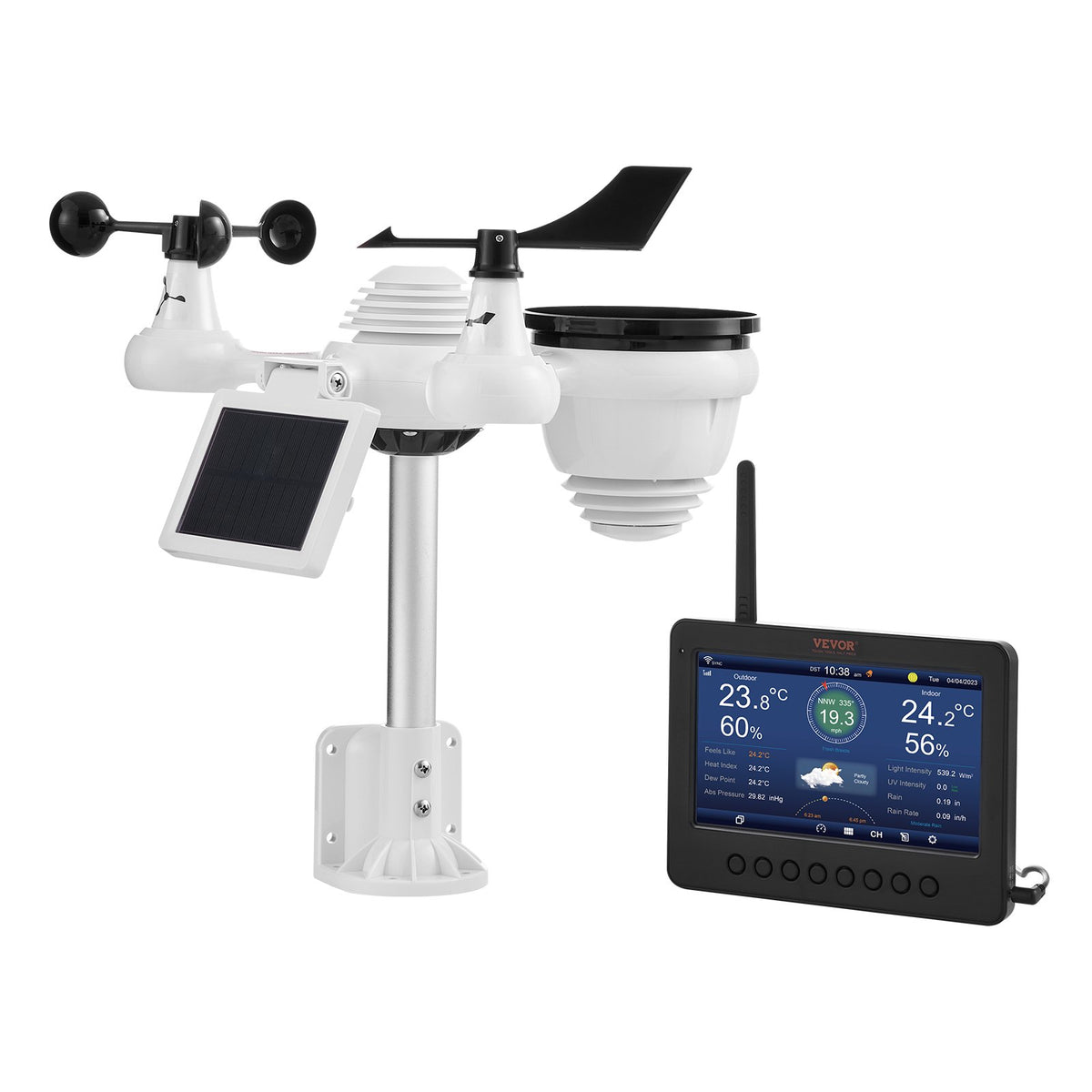 Wi-Fi Weather Station | 7-in-1 with 177.8mm TFT Display & Outdoor Wireless Sensor
