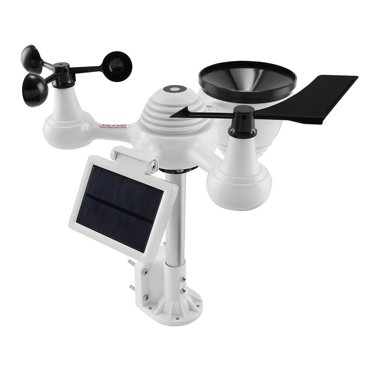 7-in-1 Wi-Fi Weather Station | 7.5" Colour Display | Solar-Powered Wireless Outdoor Sensor | Measures Temperature, Humidity, Wind & Rain with Alerts