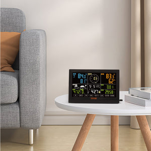 Wireless Weather Station 7-in-1 | Large Color Display | Indoor & Outdoor Data