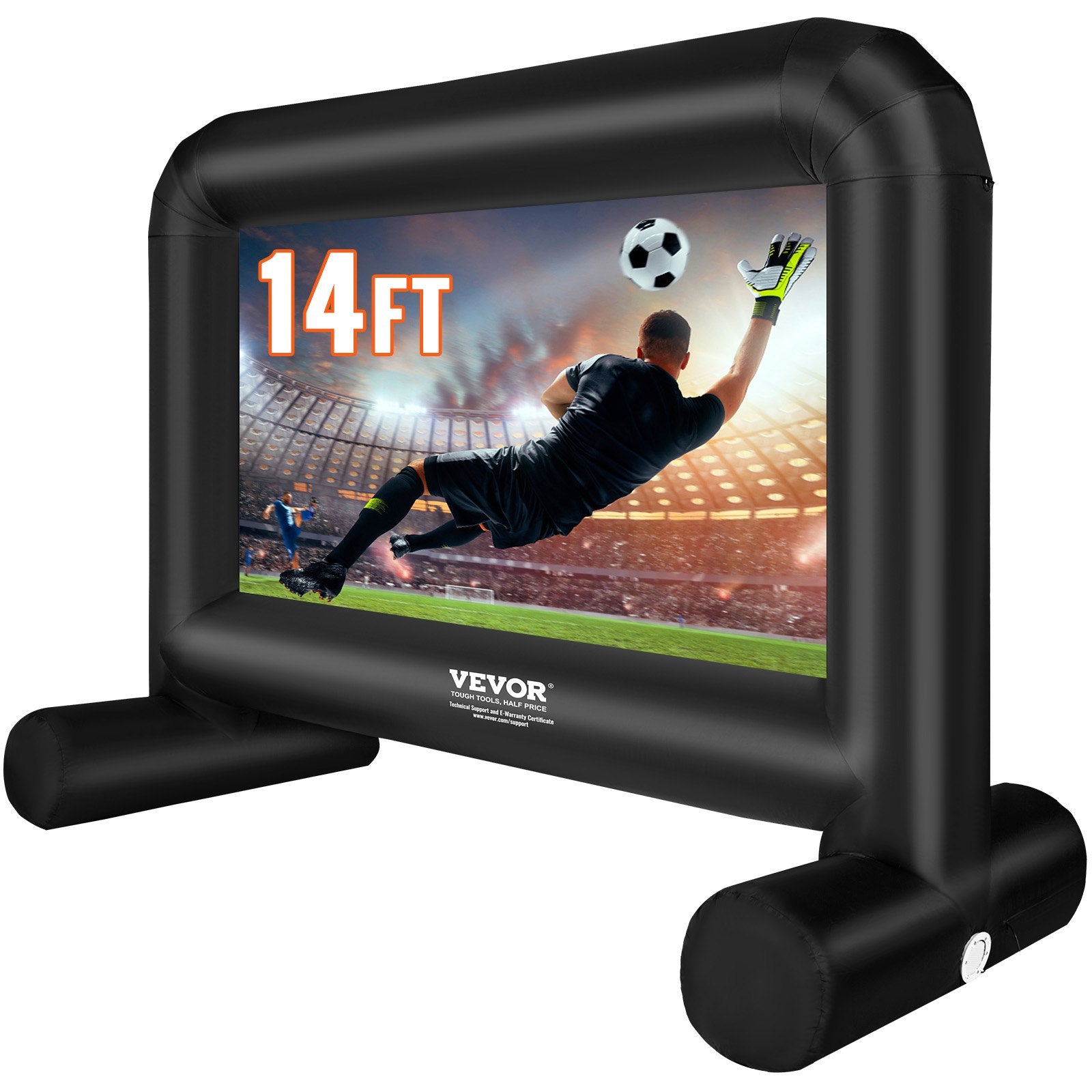 Inflatable Movie Screen | 14ft Outdoor Blow-Up Projector Screen with Blower & Carry Bag | Front/Rear Projection