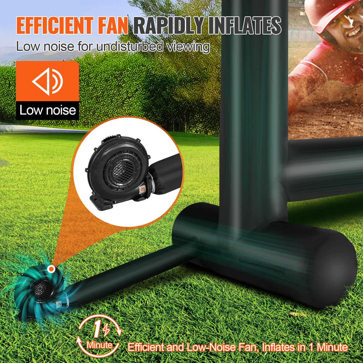 Inflatable Movie Screen | 16ft Outdoor Projector Screen | Front/Rear Projection with Blower & Bag