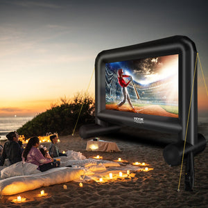 Inflatable Movie Screen | 16ft Outdoor Projector Screen | Front/Rear Projection with Blower & Bag