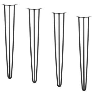 Hairpin Table Legs 0.7m | Set of 4 | 408kg Load Capacity | 3-Rod Solid Carbon Steel Black
