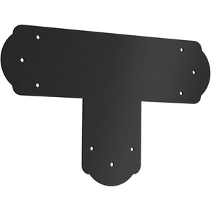 T Mending Plate Set | 8-Piece 6" Black Steel Flat Connector for Post & Beam Joints