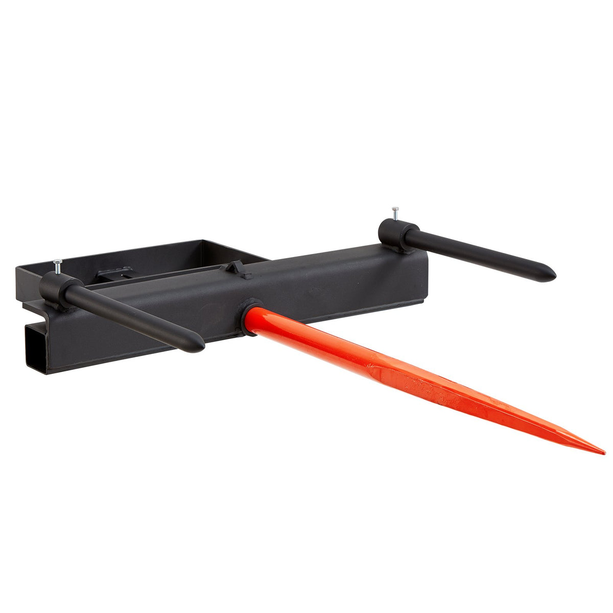 Hay Spear | 39" Bale Spike 726kg Load | Skid Steer Loader Tractor Attachment with 2x 17.5" Stabilizers & 60" Chain