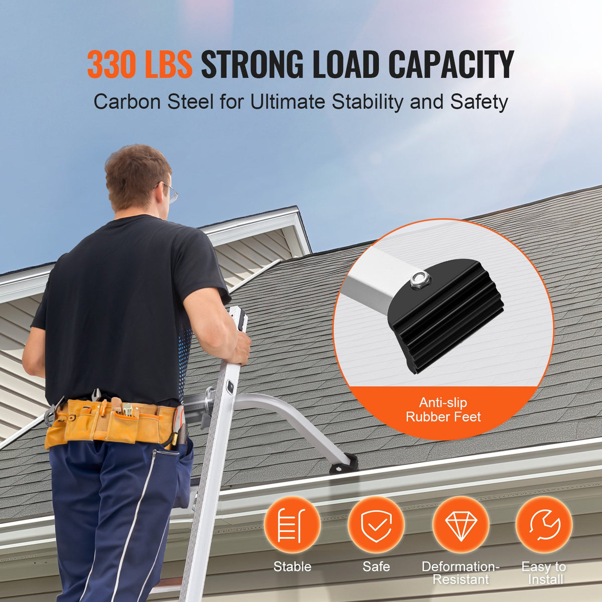 Ladder Stabilizer Extension Standoff | Heavy Duty Wing Span Attachment for Ladders