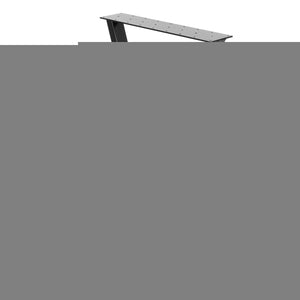 Metal Table Legs 28"x20" Zig-Zag | Heavy Duty Black Steel | Set of 2 DIY Furniture Legs