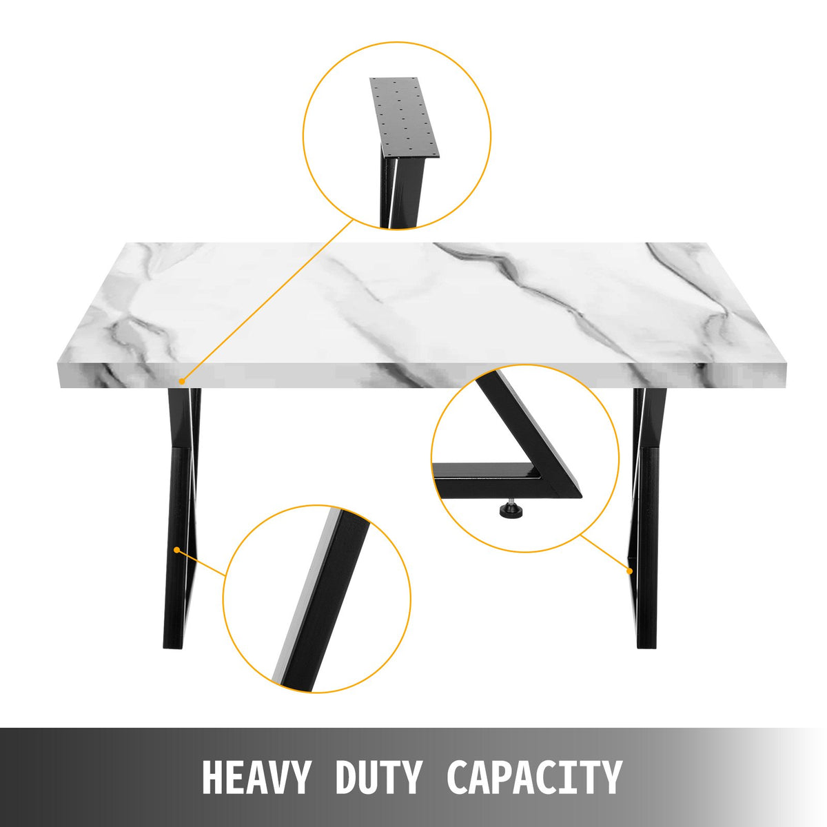 Metal Table Legs 28"x20" Zig-Zag | Heavy Duty Black Steel | Set of 2 DIY Furniture Legs