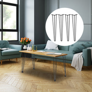 Hairpin Table Legs | Set of 4 Heavy Duty 16" 3-Rod Metal Legs