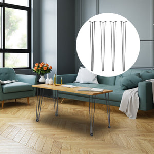 Hairpin Table Legs 36" | Set of 4 Heavy Duty 3-Rod Steel Legs for DIY Tables & Desks