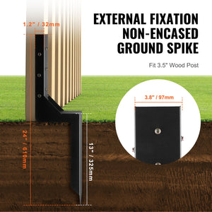 Fence Post Anchor Repair Kit | 6-Pack Inner Stakes for Fence Repair