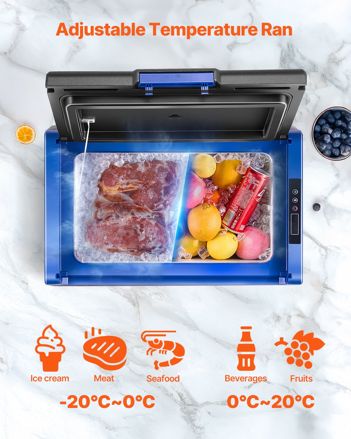 Car Refrigerator Freezer | 35L Portable Single Zone Compressor Fridge