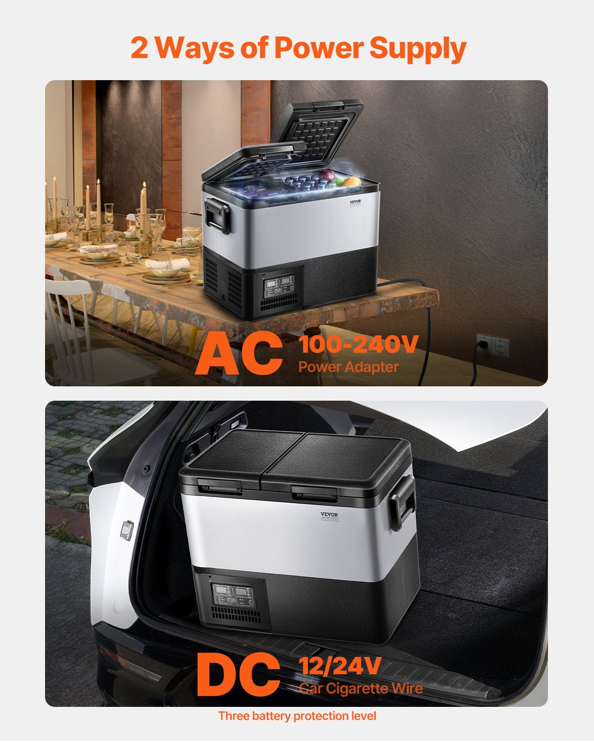 Car Refrigerator Freezer | 35L Portable Dual Zone Compressor Fridge