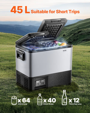 Car Refrigerator Freezer | 45L Portable Dual Zone Compressor Fridge