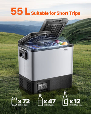 Car Refrigerator Freezer 55L | Compressor Dual Zone | Portable for Car & Home