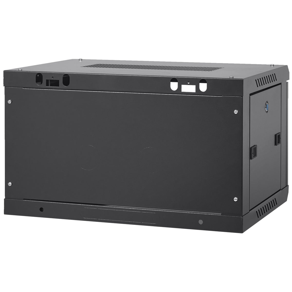 6U Wall Mount Network Cabinet 15.5" Deep | Locking Glass Door & Side Panels | 200lbs Capacity | For IT Equipment & AV Devices