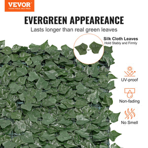 Ivy Privacy Fence 59"x98" | Artificial Green Wall Screen | Mesh Backing & Reinforced Joints | Faux Hedge Leaf Panel for Garden, Balcony & Outdoor Decor