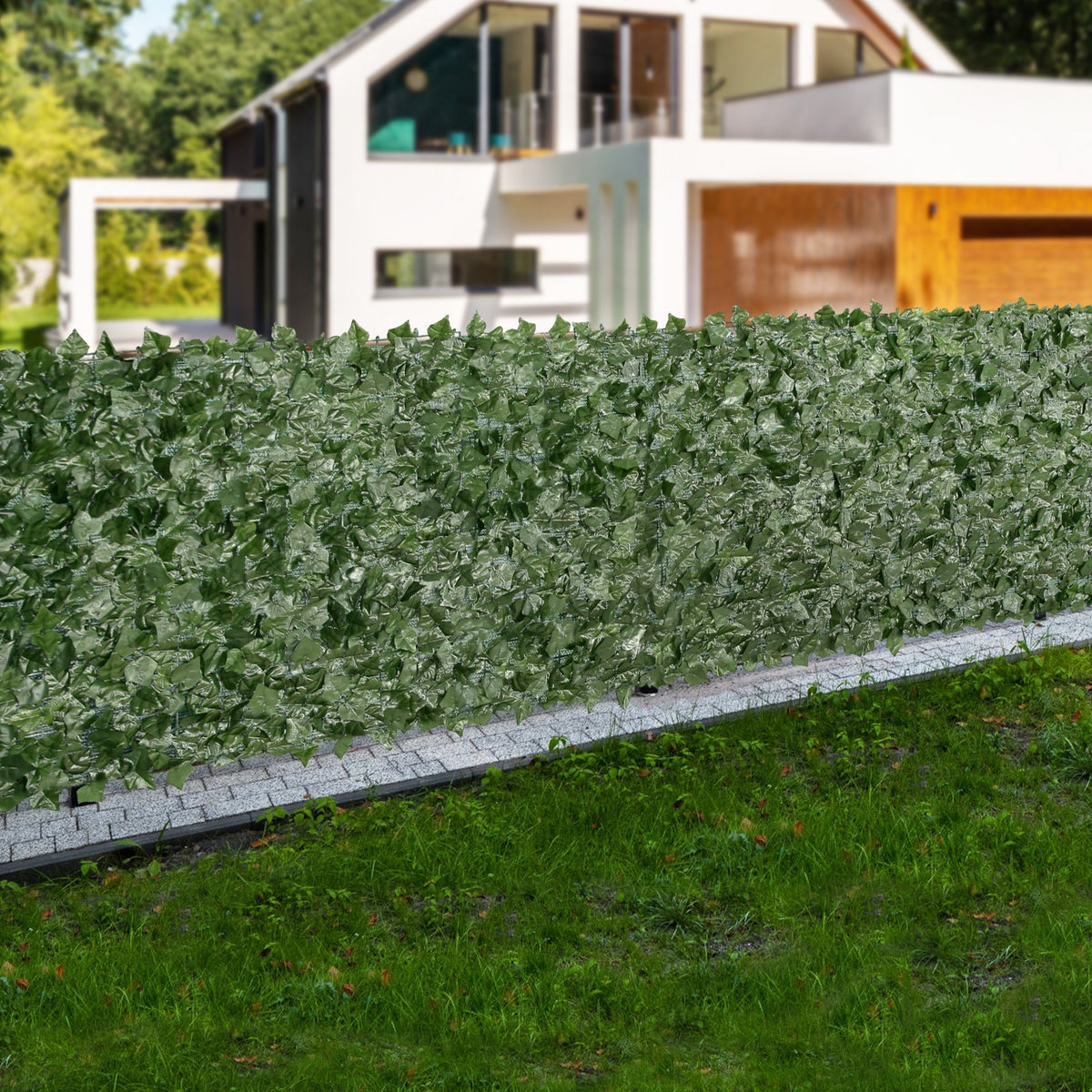 Ivy Privacy Fence 59"x98" | Artificial Green Wall Screen | Mesh Backing & Reinforced Joints | Faux Hedge Leaf Panel for Garden, Balcony & Outdoor Decor
