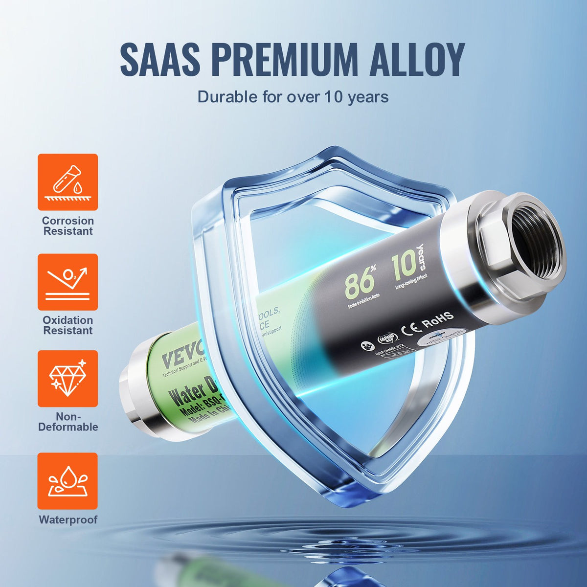 Salt-Free Descaler | Whole House Physical Scale Prevention System