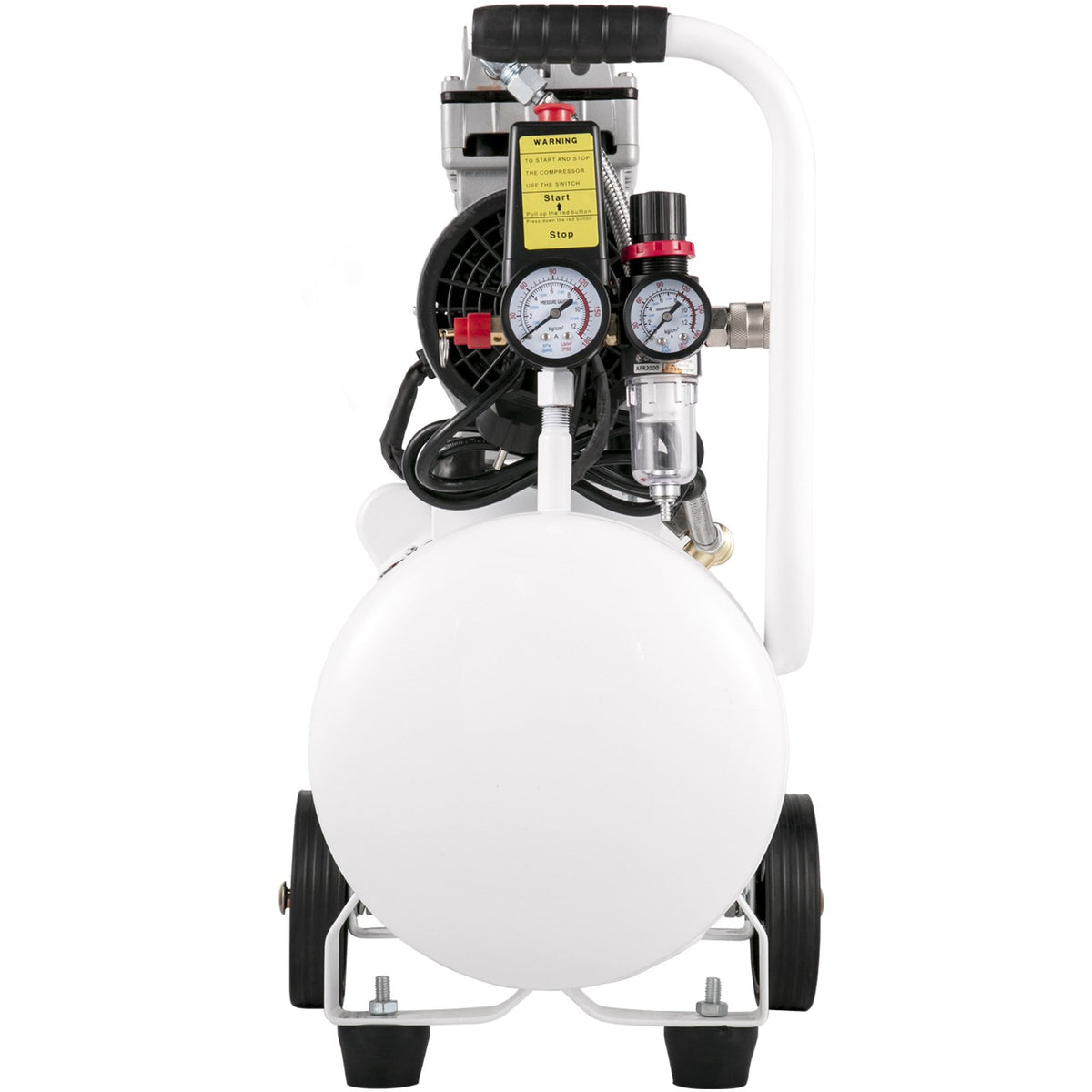 Air Compressor | 6.6 Gallon Ultra-Quiet 115 PSI Pancake Tank | 750W