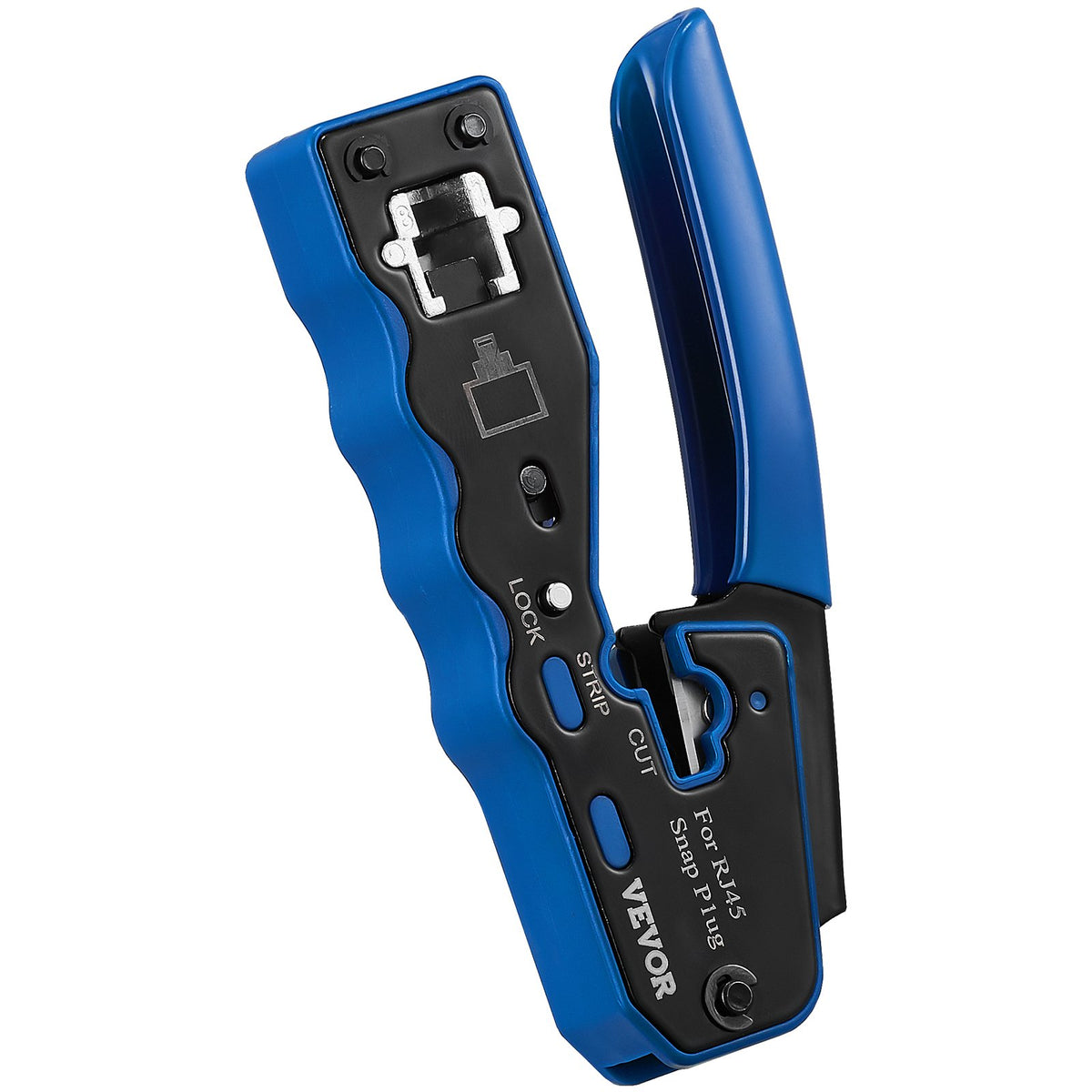 RJ45 Crimp Tool Kit | Ethernet Crimper with 20 Pass-Through Connectors | Wire Stripper & Tester Included