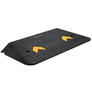 Rubber Threshold Ramp 7.6cm Rise | 1 Channel | 150 Ton Capacity | Non-Slip Rubber Entry Ramp for Wheelchairs & Scooters