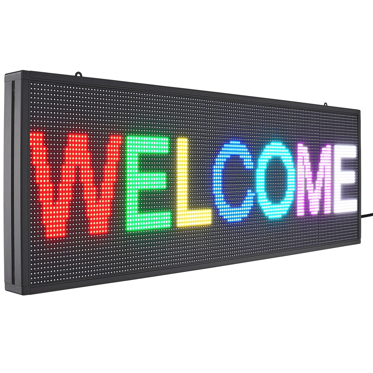 Programmable LED Sign P10 | Full Colour Scrolling Display Panel 99x35cm | WiFi & USB Control | Custom Text & Animation for Shops, Businesses & Events