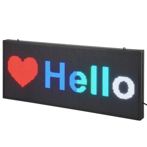 Programmable LED Sign P6 | Full Colour LED Scrolling Panel 99x41cm | WiFi & USB Control | Custom Text & Animation Display Board for Shops, Businesses & Events