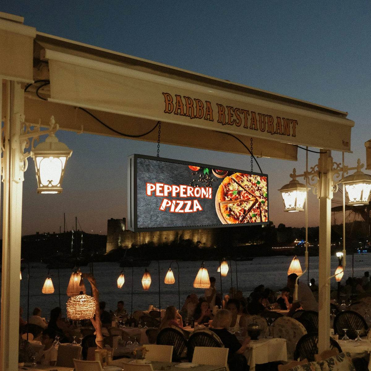 Programmable LED Sign P6 | Full Colour LED Scrolling Panel 99x41cm | WiFi & USB Control | Custom Text & Animation Display Board for Shops, Businesses & Events