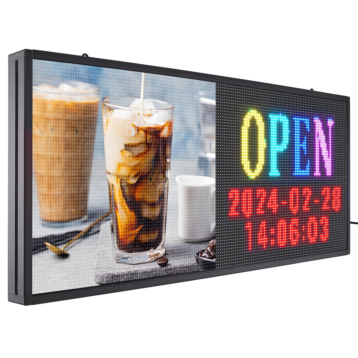 Programmable LED Sign P6 | Full Colour LED Scrolling Panel 99x41cm | WiFi & USB Control | Custom Text & Animation Display Board for Shops, Businesses & Events