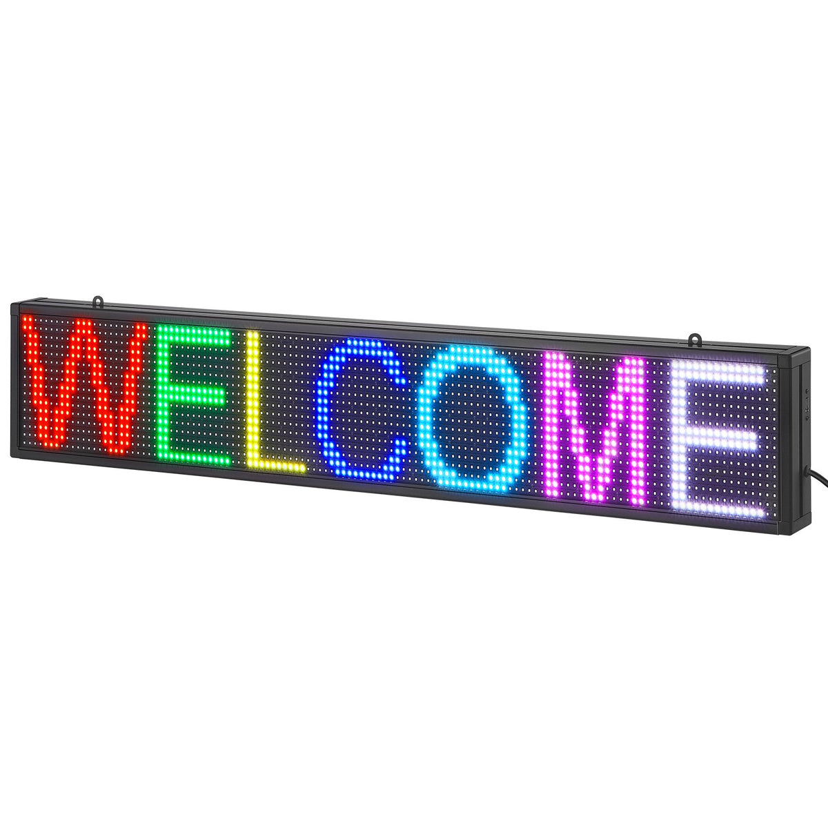 Programmable LED Sign P10 | Full Colour Scrolling Display Panel 99x19cm | WiFi & USB Control | Custom Text & Animation for Shops, Businesses & Events